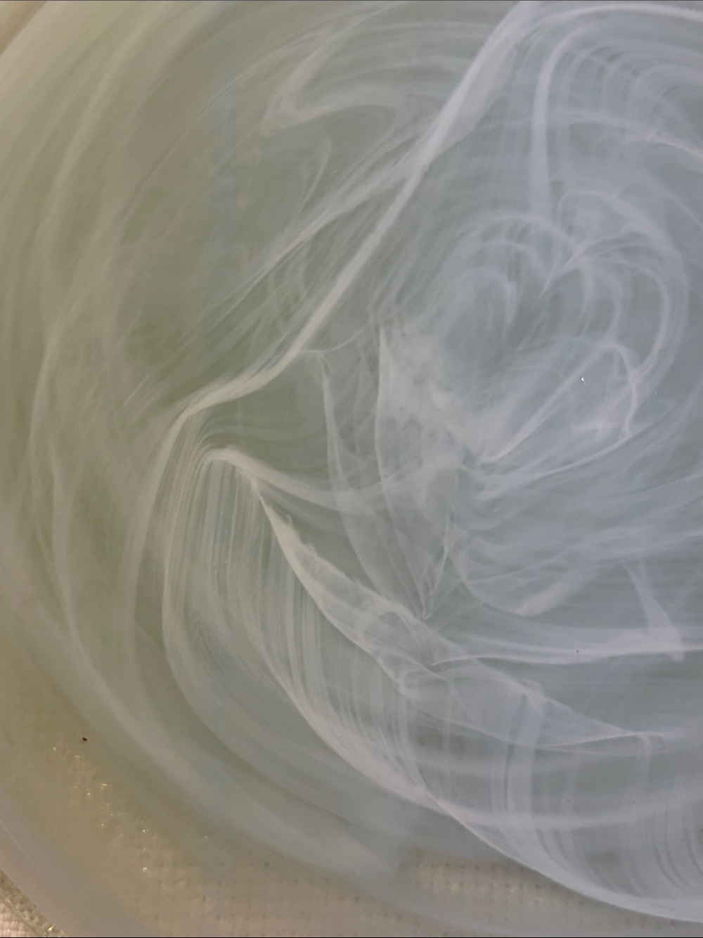 Hand-Blown Swirl Glass Wall Art - Pale Mint Green image 3